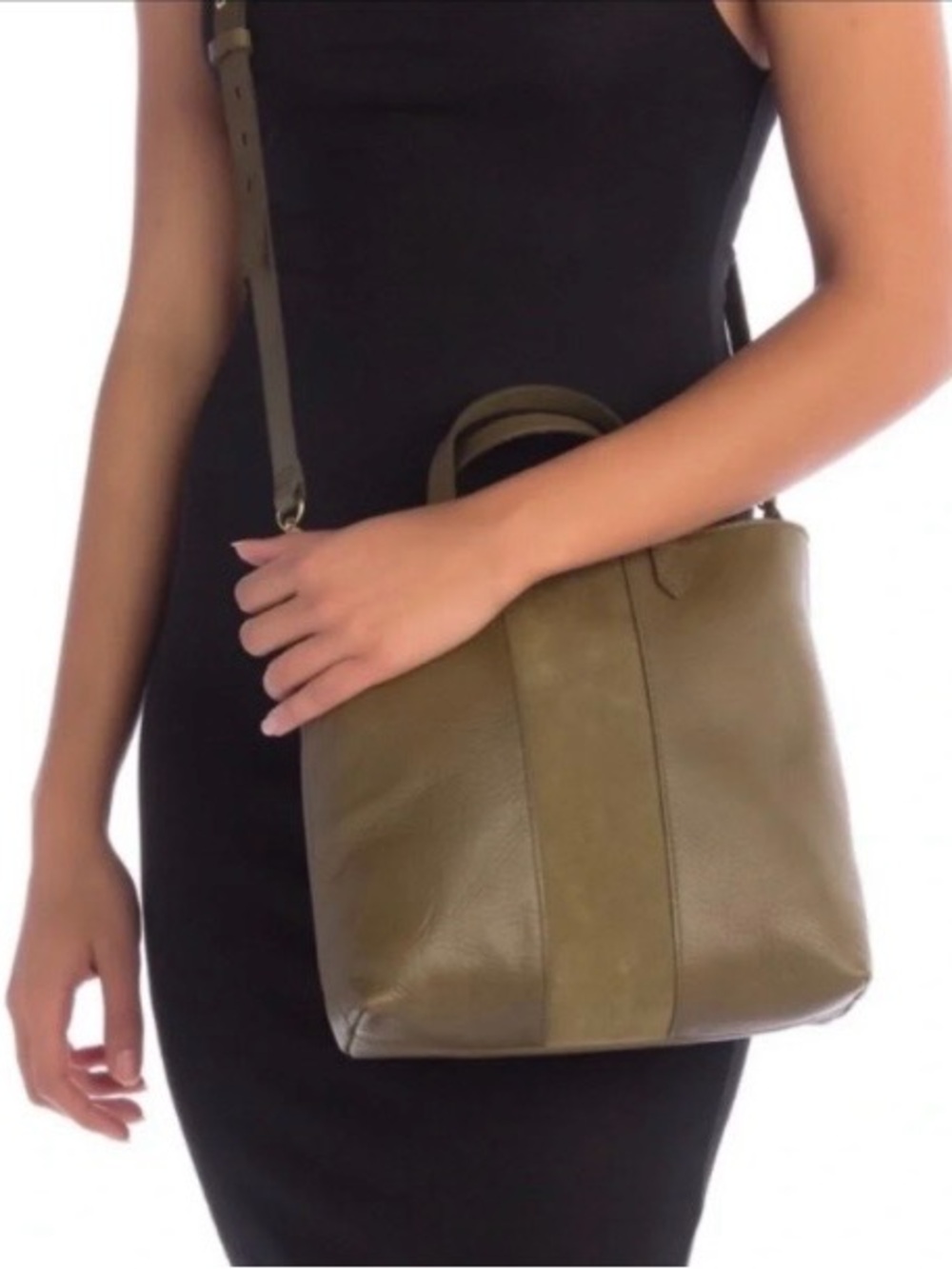 Madewell Zipper Top Transport Leather Bag